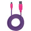 MANHATTAN Cavo Micro USB Guaina Intrecciata USB2.0 A M/MicroB M Viola Blister