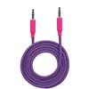 MANHATTAN Cavo Audio con Guaina Intrecciata 1m Viola/Fucsia con Blister