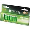 TECHLY Blister 12 Batterie High Power Mini Stilo AAA Alcaline LR03 1,5V