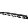 INTELLINET Pannello Patch Slim 1HE 24 Posti Keystone Senza Frutti Nero