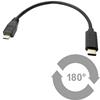 MANHATTAN Cavo HiSpeed USB MicroB Femmina / USB-C Maschio 0,15m Nero