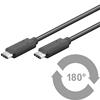 MANHATTAN Cavo USB-C&trade; Maschio/Maschio USB 2.0 1m Nero