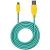 MANHATTAN Cavo Micro USB Guaina Intrecciata USB/MicroUsb 1.8m Azzurro/Giallo