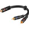 GOOBAY Cavo Adattatore RCA Femmina / 2x RCA Maschio 0.2m Nero