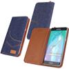 Fontastic Custodia a Libro per Smartphone 3XL 5.5'' in Jeans Blu