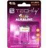TECHLY Blister 1 Batteria Power Plus Alcalina 6LR61 9V