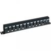INTELLINET Pannello Passacavi 19'' 1U con Coperchio, Nero