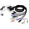 ATEN Switch KVM USB HDMI a 2 porte con Audio, CS692