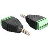 DELOCK Adattatore Audio 3.5 mm Maschio a Terminal Block 4 pin