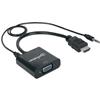 MANHATTAN Cavo Convertitore da HDMI a VGA con Audio e MicroUsb 30cm Nero