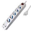 TECHLY Multipresa 5 Posti Italiana Bipasso con 2 Prese USB