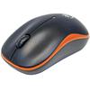 MANHATTAN Mouse Ottico Wireless con Micro Ricevitore USB 1000dpi Nero/Arancione