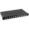 INTELLINET Cassetto Ottico 19'' con 12 bussole SC Simplex Multimodale Nero
