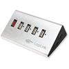 LOGILINK Hub USB 5 Porte in Alluminio con Ricarica Veloce