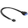 DELOCK Cavo Interno USB3.0 19 pin Femmina / USB2.0 8 pin Maschio 30cm