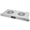 TECHLY PROFESSIONAL Gruppo 2 Ventole 1U per Rack 19'' con Termostato LED Grigio