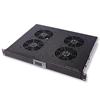 TECHLY PROFESSIONAL Gruppo 4 Ventole 1U per Rack 19'' con Termostato LED Nero