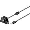 OEM Prolunga USB 2.0 fissabile con viti 1,2 m Nero