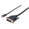 MANHATTAN Cavo Adattatore USB-C&trade; Maschio a DVI Maschio 2m Nero