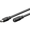 GOOBAY Cavo Prolunga di Alimentazione DC 2.5 mm 3m Nero