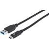 MANHATTAN Cavo USB 3.2 Gen2 A Maschio / USB-C&trade; Maschio 0.5m Nero