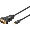 GOOBAY Cavo Convertitore Adattatore USB3.1 da USB-C&trade; Maschio a VGA Maschio
