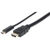 MANHATTAN Cavo Adattatore USB-C&trade; Maschio a HDMI Maschio 1m Nero