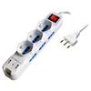 TECHLY Multipresa 6 Posti Italiana Bipasso con 2 Prese USB Bianca