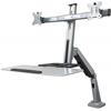 MANHATTAN Supporto Scrivania Doppio Monitor 13''-27'' Molla a Gas Ripiano Tastiera