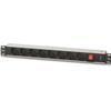 TECHLY PROFESSIONAL Multipresa 8 Posti da Rack 19'' con Interruttore Connettore C14 1U