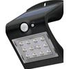 GOOBAY Lampada LED Solare a Muro 1,5W IP65 Sensore di Movimento Nero