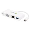 TECHLY Adattatore Convertitore USB3.0 USB-C&trade; a USB-A con VGA RJ45 e USB-C&trade;