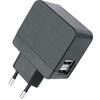 FONTASTIC Caricatore 2 USB 2,1A Compatto Spina Europea 2 pin Nero