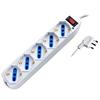 TECHLY Multipresa 5 Posti Italiana Bipasso / Schuko con spina 10A