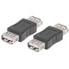MANHATTAN Adattatore USB-A Femmina USB-A Femmina Nero