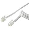 INTELLINET Cavo telefonico spiralato 2mt RJ10 4P4C Bianco
