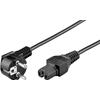 GOOBAY Cavo alimentazione C15 F a Schuko angolato 2m nero
