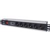INTELLINET Multipresa per Rack 19'' 6 posti Spina Schuko Angolata 1.5U