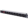 INTELLINET Multipresa per Rack 19'' 8 posti Spina Schuko Angolata 1U