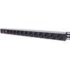 INTELLINET Multipresa Verticale per Rack 12 Posti Spina Schuko Angolata