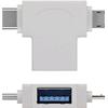 GOOBAY Adattatore a T USB-A, Micro-B e USB-C&trade; Bianco