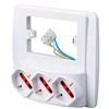 ROSI Multipresa da Parete 3 Posti Schuko Bianco