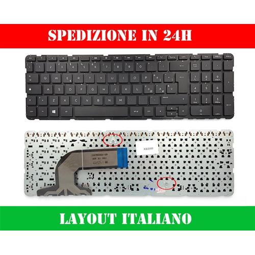 Tastiera Italiana HP 15-D Series – QWERTY, Nero, Sostituzione Originale (SENZA FRAME), 749658-061