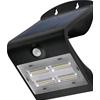 GOOBAY Lampada LED Solare a Muro 3,2W IP65 Sensore di Movimento Nero