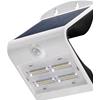 GOOBAY Lampada LED Solare a Muro 3,2W IP65 Sensore di Movimento Bianco