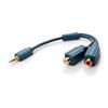CLICKTRONIC Cavo Audio Stereo 2 RCA F a Jack 3.5 mm M 0,10 m Alta Qualit&agrave;
