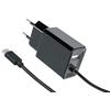 FONTASTIC Caricatore USB-C con uscita USB A e Spina Europea 2 pin Nero Blister