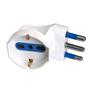TECHLY Adattatore spina 16A prese bipasso/Schuko 90&deg; Bianco