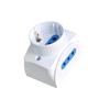 TECHLY Presa da muro con 2 prese Italiane 2P+T e 1 Schuko 16A