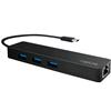LOGILINK Hub USB-C&trade; SuperSpeed 3 Porte USB-A 3.0 Femmina Nero